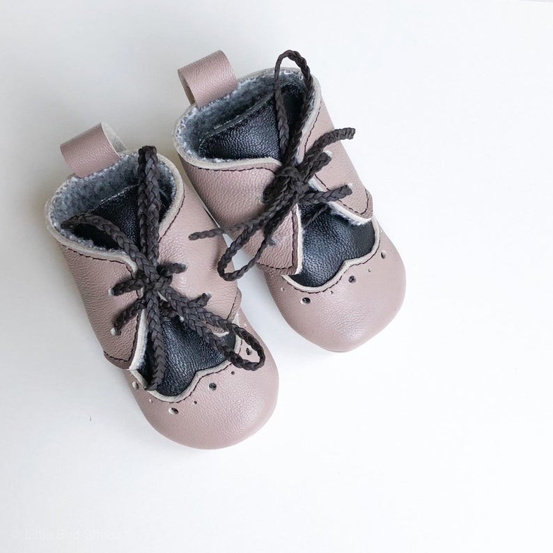 BABY LEATHER SHOES Cloudy grey